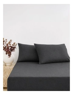 BedT Organica Cotton and Tencel Jersey Knit Fitted Sheet & Pillowcase Set