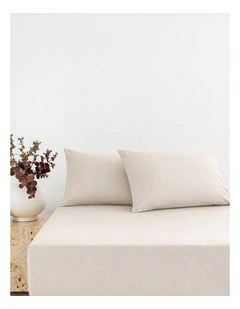 BedT Organica Cotton and Tencel Jersey Knit Fitted Sheet & Pillowcase Set