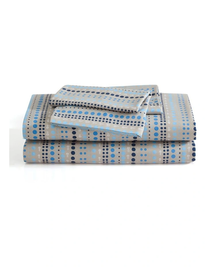 Muru Collection Movements Sheet Set In Blue image 3