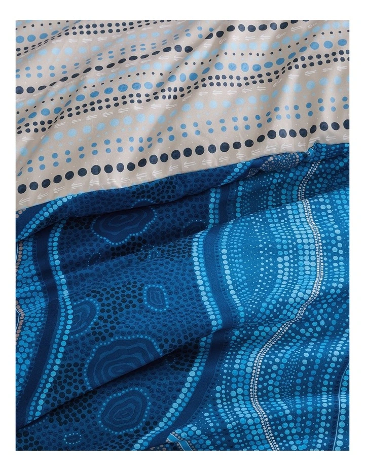 Muru Collection Waterway Quilt Cover Set Blue image 3