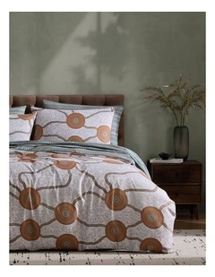Muru Collection Connections Quilt Cover Set Sage