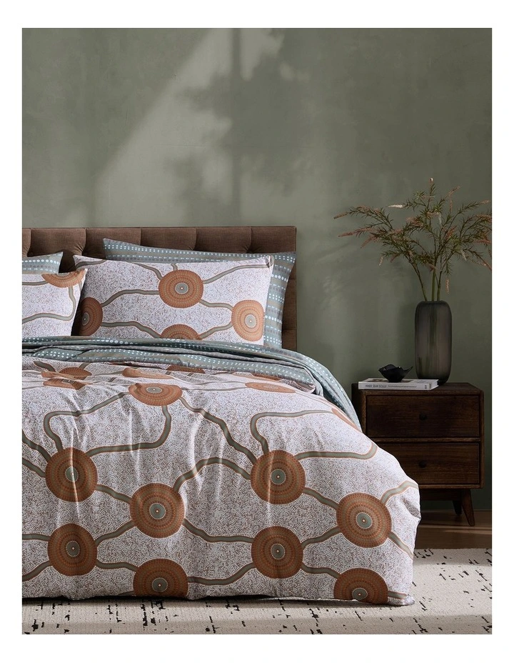 Muru Collection Connections Quilt Cover Set Sage image 1