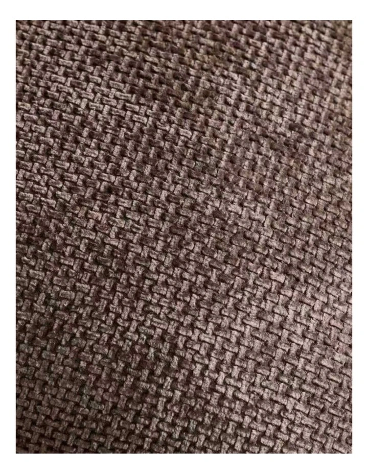 GIOIA CASA Chenille Grid European Pillowcases in Brown 2 Pack 65x65cm image 3
