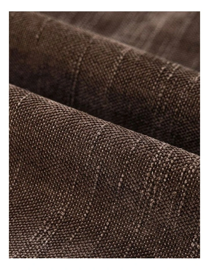 GIOIA CASA Chenille Haze European Pillowcases in Coffee 2 Pack 65x65cm image 3