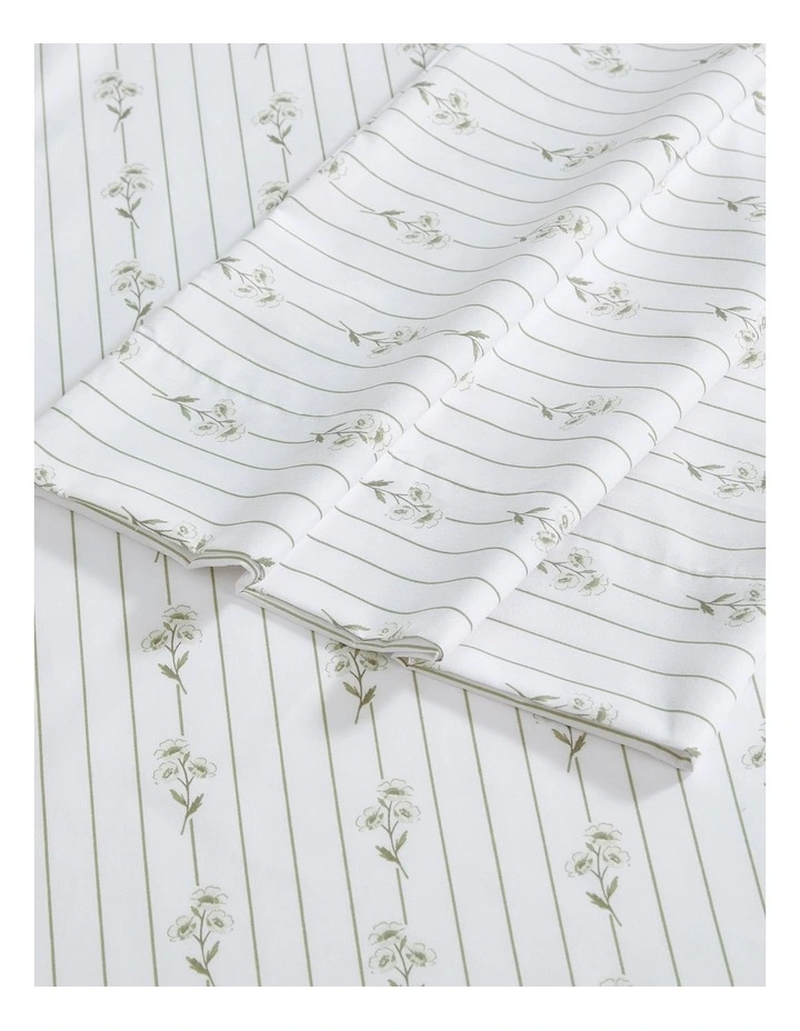 Bouquet Printed Sheet Set In Sage image 2