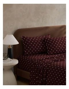 Dotti Printed Sheet Set In Mahogany