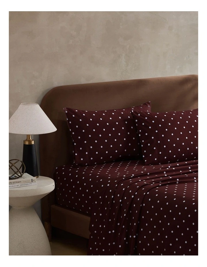 Dotti Printed Sheet Set In Mahogany image 1