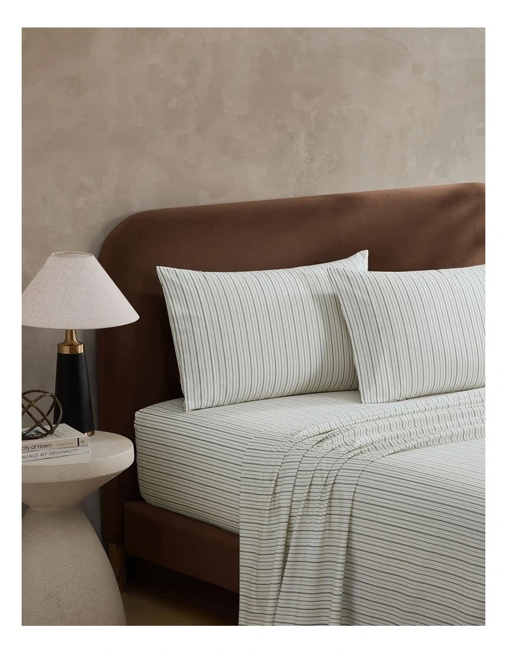 Antique Printed Sheet Set In Khaki image 1
