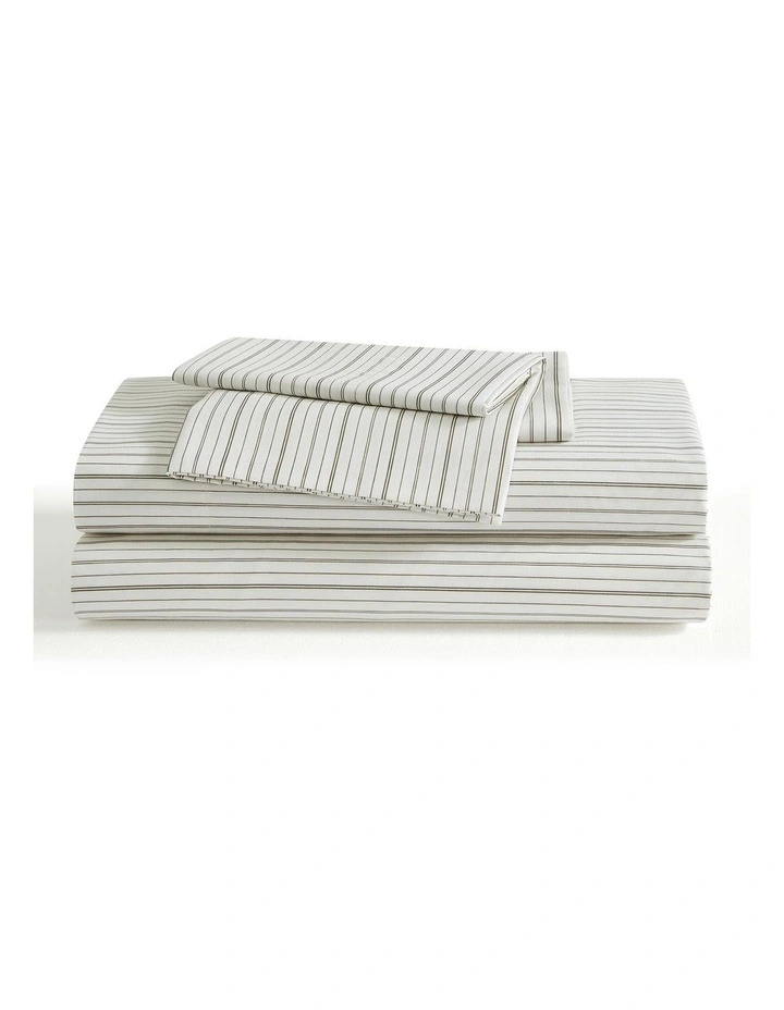 Antique Printed Sheet Set In Khaki image 3