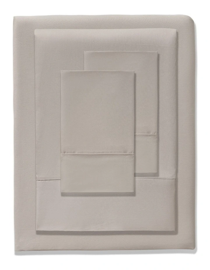 Accessorize 50cm Flex Fit Bamboo cotton Mega Sheet Set Stone image 3