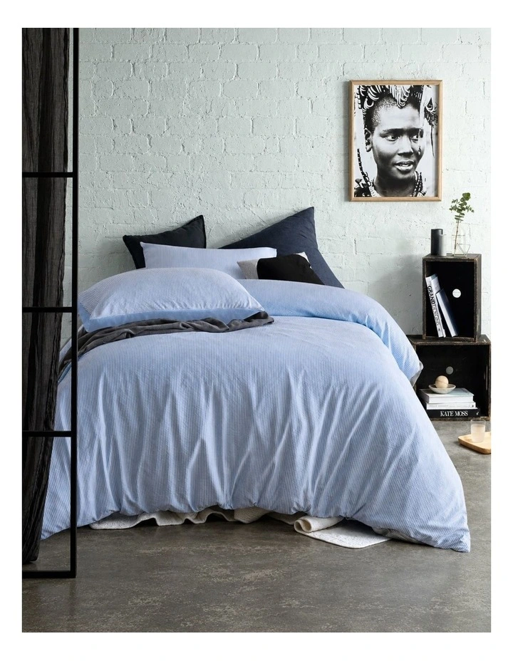 Accessorize Ripley Blue Quilt Cover Set image 1