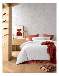 Accessorize Stone Washed Cotton Quilt Cover Set White