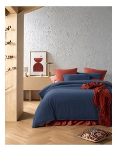 Accessorize Stone Washed Cotton Quilt Cover Set Denim