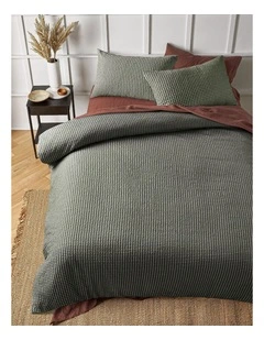 Accessorize  Hokey Pokey Waffle Green  Quilt cover set