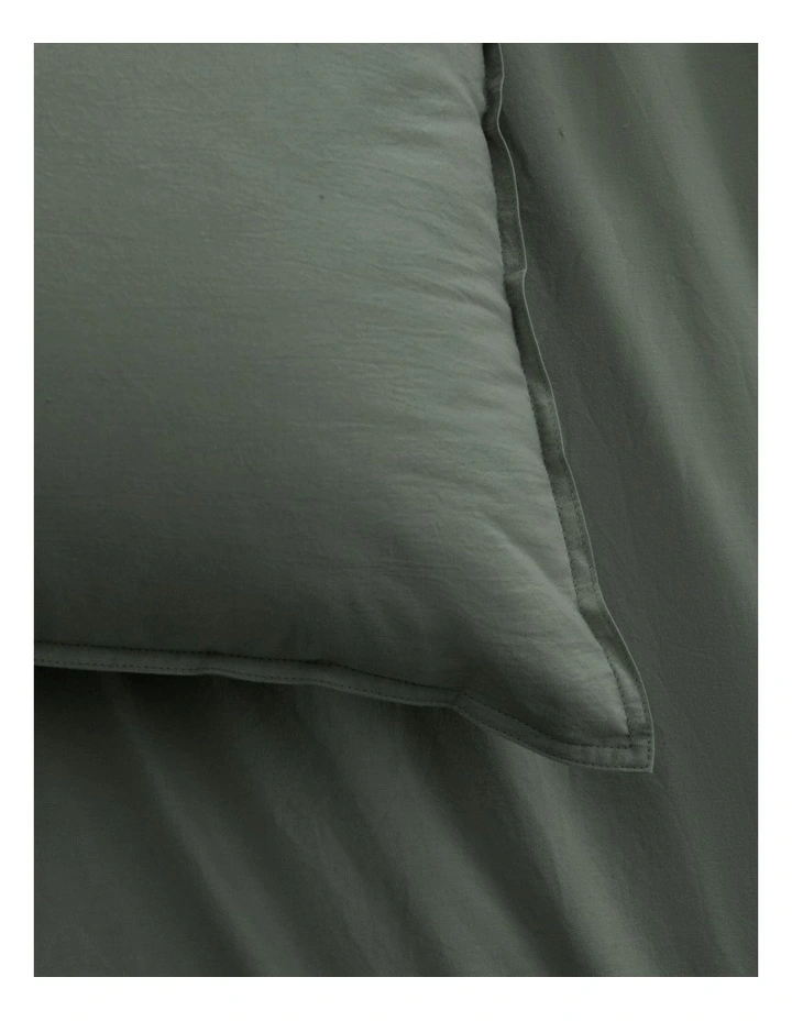 Accessorize Stone Washed Cotton Quilt Cover Set Sage image 2