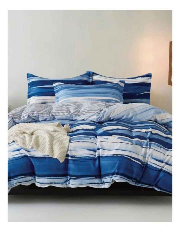 CleverPolly Ethan Reversible Printed Microfibre Quilt Cover Set image 1