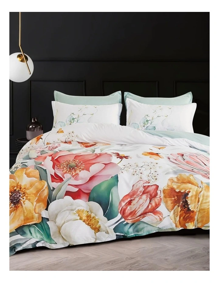 CleverPolly Flora Reversible Printed Microfibre Quilt Cover Set image 1