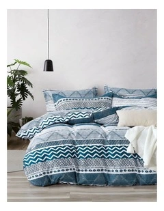 CleverPolly Jasper Reversible Printed Microfibre Quilt Cover Set