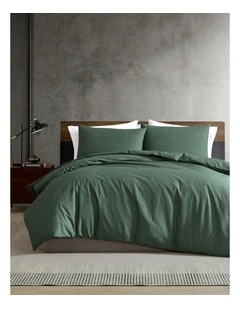 Oxford Stripe Quilt Cover Set Green King