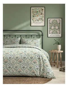 Celadine Quilt Cover Set Eau De Nil Queen