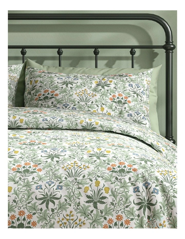 Celadine Quilt Cover Set Eau De Nil Queen image 2