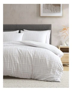 Leonard Quilt Cover Set White Single
