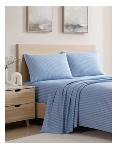 Finley Stripe Sheet Set Capri Blue Single