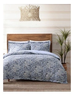 Bahamian Quilt Cover Set Blue Super King