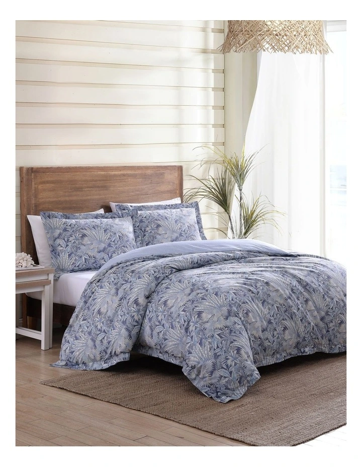 Bahamian Quilt Cover Set Blue Super King image 2