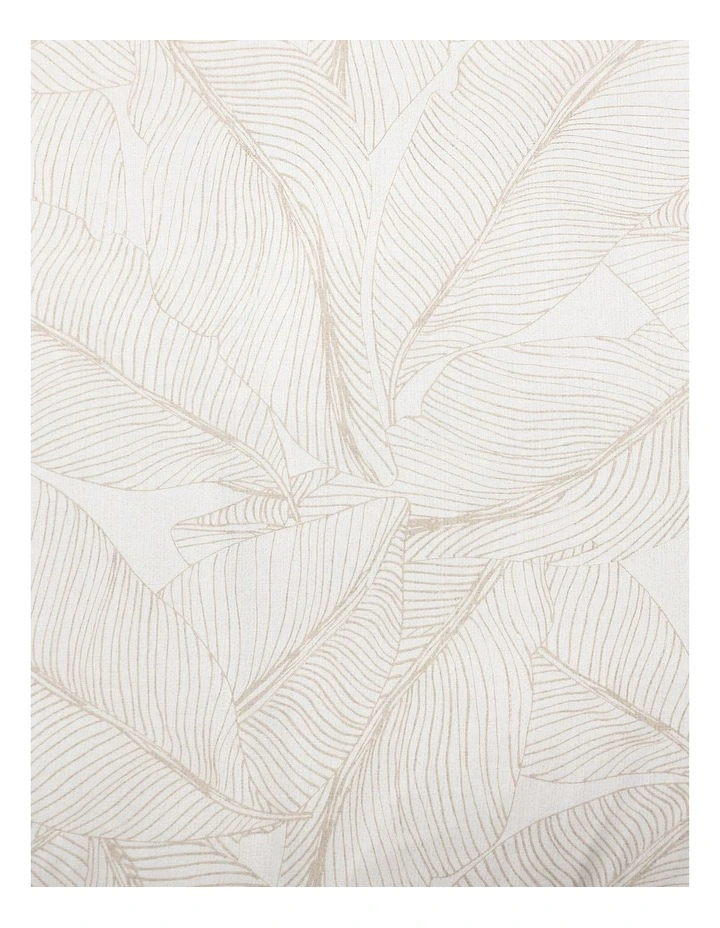 Pebble Palm Quilt Cover Set Light Beige Super King image 4