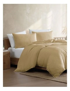 Boardwalk Quilt Cover Set Yellow King