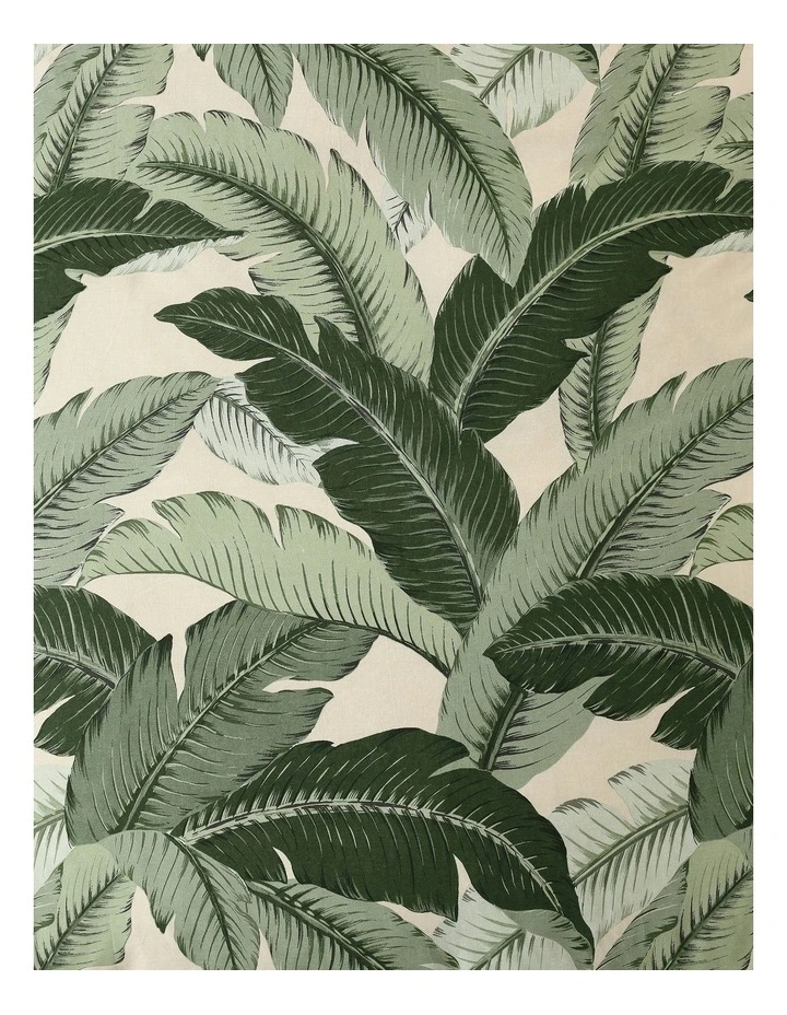 Vintage Palm Quilt Cover Set Jungle Green Queen image 4