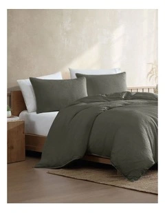 Boardwalk Quilt Cover Set Green Queen