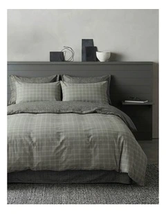 Harlan Quilt Cover Set Grey Queen