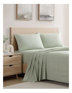Finley Stripe Sheet Set Khaki Single