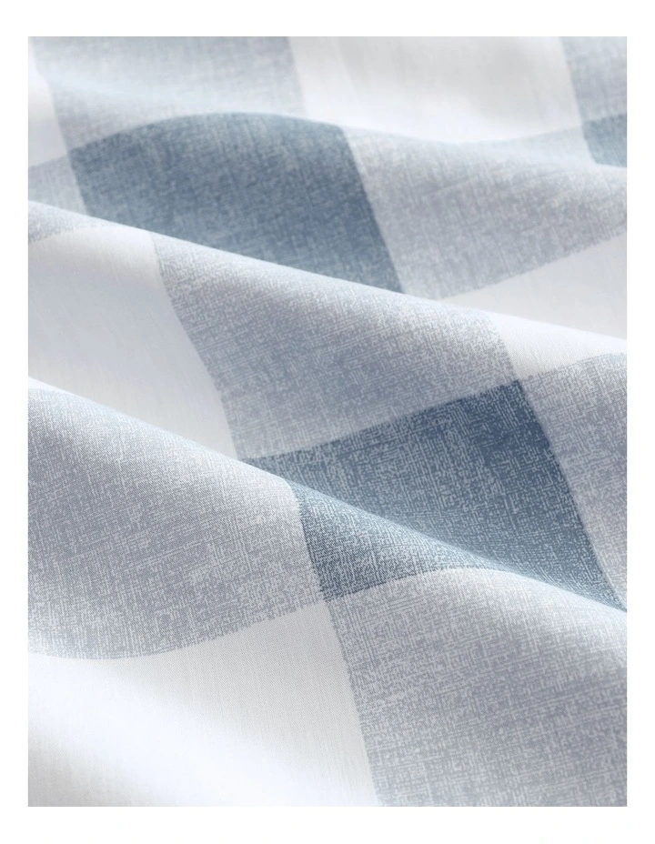 Ayre Check Quilt Cover Set Chambray King image 2