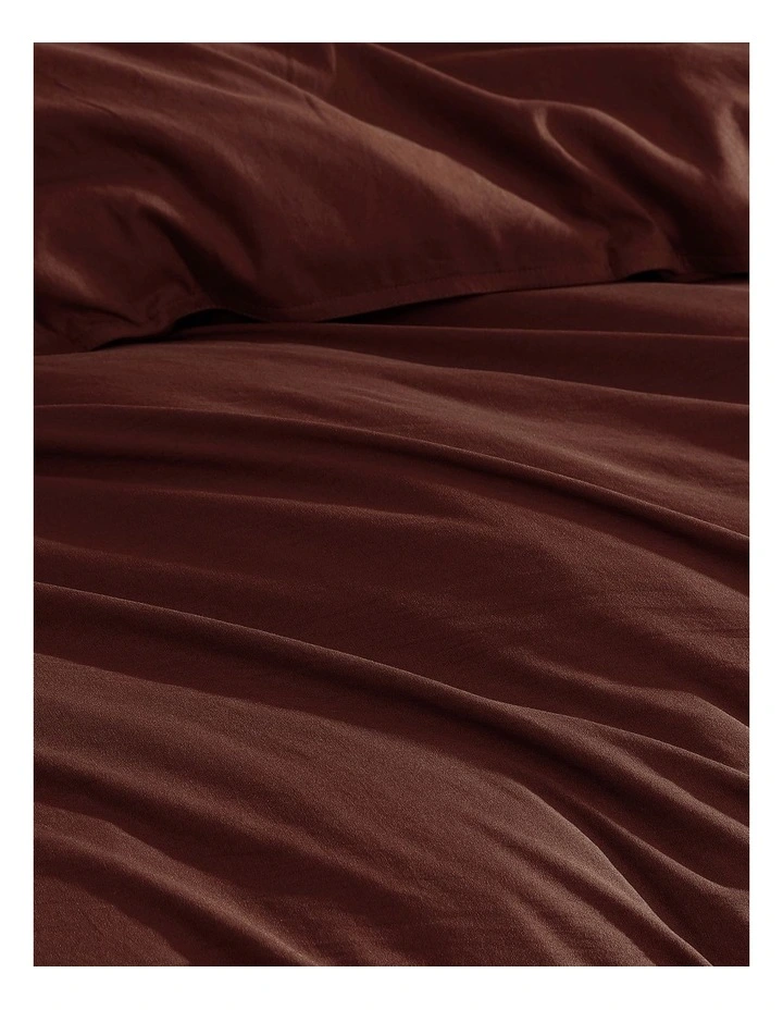 Vintage Washed Quilt Cover Set Mahogany Super King image 2
