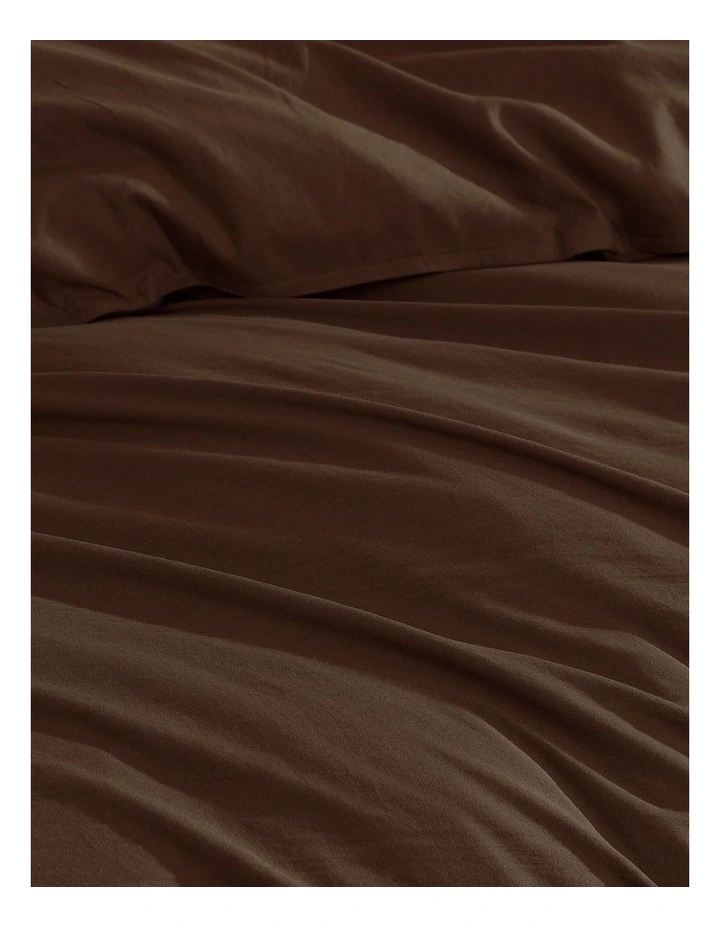 Vintage Washed Quilt Cover Set Mahogany Super King image 2