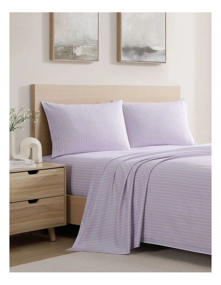 Finley Stripe Sheet Set Periwinkle Single image 1