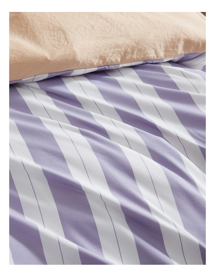 Eadie Stripe Quilt Cover Set Periwinkle Double image 2