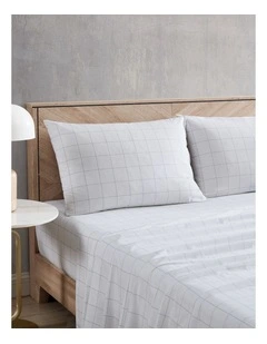 Classic Grid Sheet Set Grey Queen