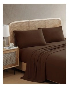 Vintage Washed Sheet Set Mahogany King Single
