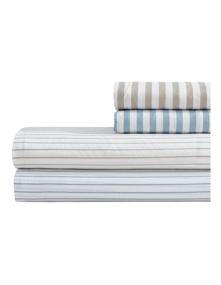 Frankie Stripe Sheet Set Blue King image 4