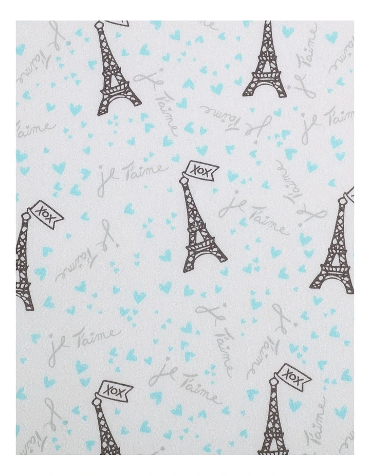 Je Taime Paris Printed Sheet Set Betsey Blue Queen image 4