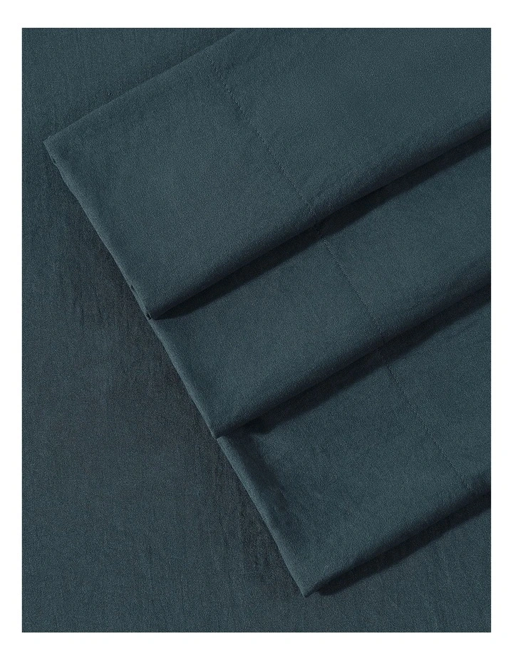 Vintage Washed Sheet Set Navy King image 2