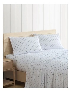 Anchor Drop Vintage Washed Sheet Set Blue Single