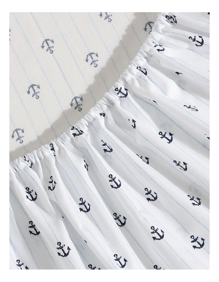 Anchor Drop Vintage Washed Sheet Set Blue Single image 4