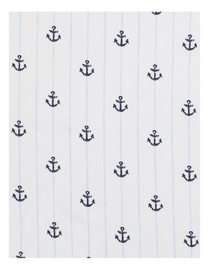 Anchor Drop Vintage Washed Sheet Set Blue Single image 5