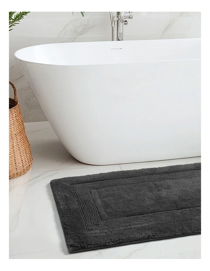 Sandy Bay Bath Mat Charcoal 43x61cm image 1