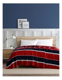 Bellecastle Blanket Navy/Red Queen